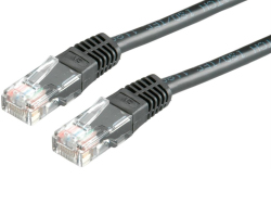 Roline VALUE UTP mrežni kabel Cat.6, 0.5m, crni