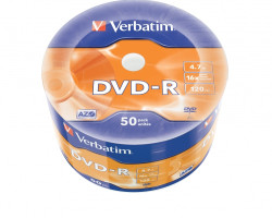 DVD-R Verbatim 4.7GB 16&times; Matt Silver 50 pack wrap