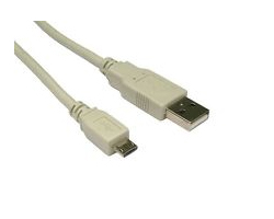 STANDARD USB2.0 kabel TIP A(M) na Micro B(M), 0.8m, bež