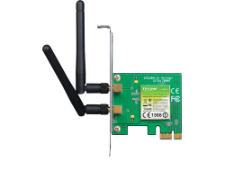 TP-Link bežični PCIe adapter 300Mbps (2.4GHz), 802.11n/g/b, 2&times; odvojiva antena, Low profile