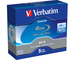 Blu-Ray Verbatim BD-R SL 6&times; 25GB Hard Coat Scratch Guard Plus 5 pack JC