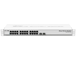 Mikrotik Cloud Smart Switch CSS326-24G-2S+RM, 24&times;G-LAN, 2&times;SFP+ cages, 1U rackmount kući&scaron;te, PSU