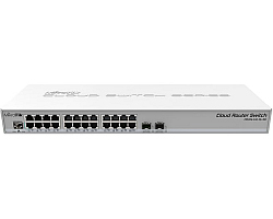 Mikrotik Cloud Router Switch CRS326-24G-2S+RM, 800 MHz CPU, 512MB RAM, 24xG-LAN, 2xSFP+ cage, RouterOS L5 or SwitchOS (dual boot), 1U rackmount kući&scaron;te, PSU