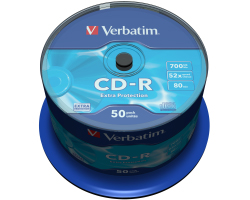 CD-R Verbatim 700MB 52&times; DataLife/Extra Protection 50 pack spindle