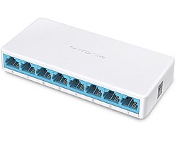Mercusys 8-port mini Desktop preklopnik (Switch), 8&times;10/100M RJ45 ports, plastično kući&scaron;te