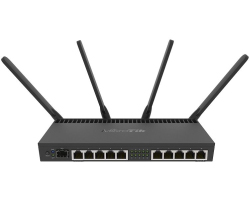 Mikrotik RouterBOARD 4011iGS+5HacQ2HnD, Cortex A15 CPU (4-cores), 1GB RAM, 10&times;GLAN, 1&times;SFP+, 2.4Ghz/5Ghz 802.11b/g/n/ac, RouterOS L5, desktop kući&scaron;te, PSU