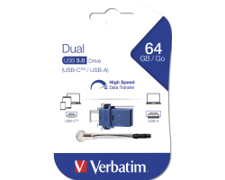 Verbatim Dual Store'n'Go 64GB  USB-C/USB-A, USB 3.2 Gen 1 