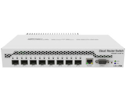 Mikrotik Cloud Router Switch CRS309-1G-8S+IN, Dual core 800MHz CPU, 512MB RAM, 1&times;GLAN, 8&times;SFP+ cages, RouterOS, L5 or SwitchOS (dual boot), pasivno desktop kući&scaron;te, rackmount ears, PSU