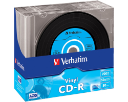 CD-R Verbatim 700MB 48&times; Datalife/Vinyl Look 10 pack Slimcase