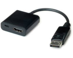 Roline VALUE adapter/kabel HDMI - DisplayPort, F/M, v1.2, 0.15m