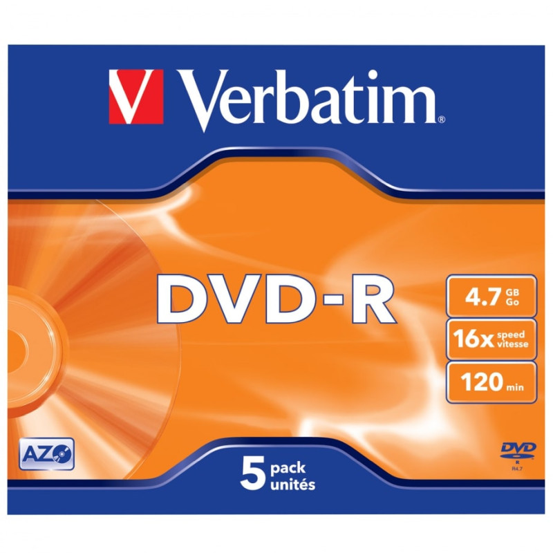 DVD-R Verbatim 4.7GB 16&times; Matt Silver JC (1 kom.)