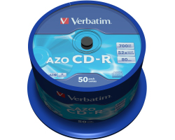 CD-R Verbatim 700MB 52&times; DataLife/Crystal 50 pack spindle