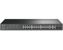 TP-Link Omada JetStream 24-Port PoE+ Smart preklopnik (Switch), 24&times;10/100M, 2&times;G-LAN, 2&times;G SFP, 1U 19" rackmount (250W)