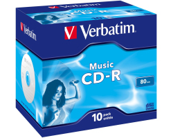 CD-R Verbatim 700MB/80 min Music/Audio CD 10 pack JC