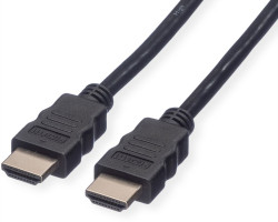 Roline VALUE Ultra HD 8K HDMI kabel sa mrežom, M/M, crni, 5.0m