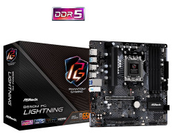 ASROCK B650M PG Lightning, S. AM5, 4x DDR5/7200(OC), PCIe 5.0, HDMI, DP, mATX