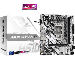 ASRock MB H610M-HDV/M.2+, S.1700, DDR5/5600MHz, PCIe 4.0, G-LAN, VGA/DP/HDMI, mATX