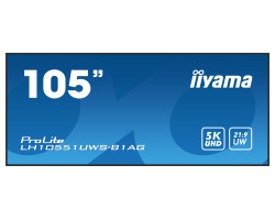 IIYAMA 105" LH10551UWS-B1AG 5K UW (5120x2160) IPS Signage, 60Hz, 21:9, 8ms, 500 cd/m2, 1200:1, HDMI, DP, 4xUSB-A, 1xUSB-C, zvučnici, crni  