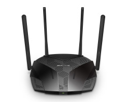 Mercusys MR80X AX3000 bežični usmjerivač (Dual-Band WiFi 6 Router) 574Mbps/2402Mbps (2.4GHz/5GHz), 802.11ax/ac/a/b/g/n, 3&times;G-LAN, 1&times;G-WAN, 4&times;5 dBi fiksne omni-direkcione antene