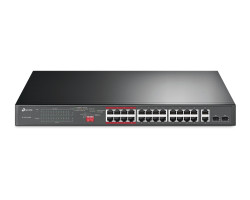 TP-Link TL-SL1226P 24-Port PoE+ Smart preklopnik (Switch), 24&times;10/100M, 2&times;G-LAN, 2&times;G SFP (250W)