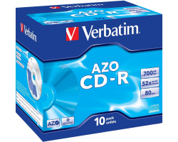 CD-R Verbatim 700MB 52&times; DataLife/Crystal 10 pack JC