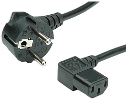 Roline naponski kabel, kutni IEC320 C13, 1.8m, crni
